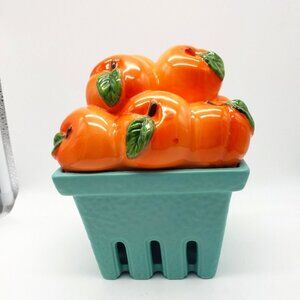 Homeworx Harry Slatkin Farmstand Basket of Peaches Candleholder